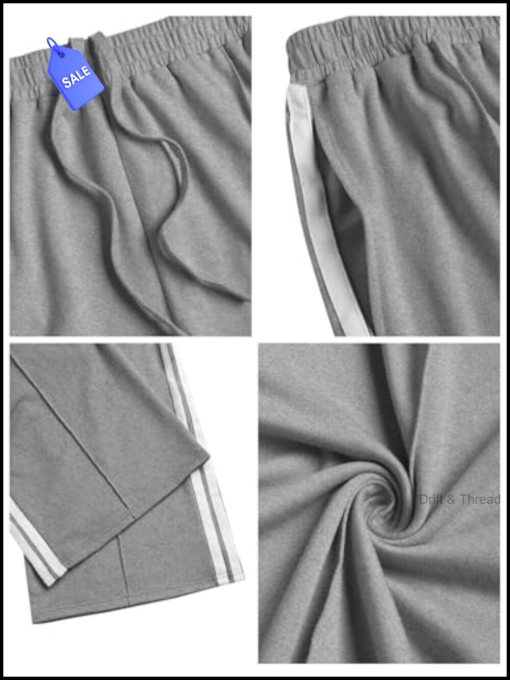 Women's Baggy Wide Leg Sweatpants High Waisted Joggers with Pockets - Picture 3 of 6